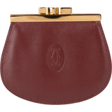 Cartier Bordeaux Leather Coin Wallet