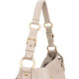 Prada Taupe Leather City Zippy Handbag