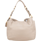 Prada Taupe Leather City Zippy Handbag