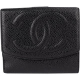 Chanel Noir Caviar Leather CC Wallet