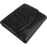 Chanel Noir Caviar Leather CC Wallet
