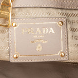Prada Taupe Leather City Zippy Handbag