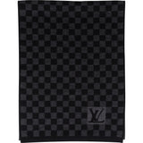 Louis Vuitton Black Damier Wool Monogram Scarf Schal