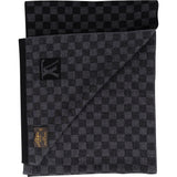 Louis Vuitton Black Damier Wool Monogram Scarf Schal