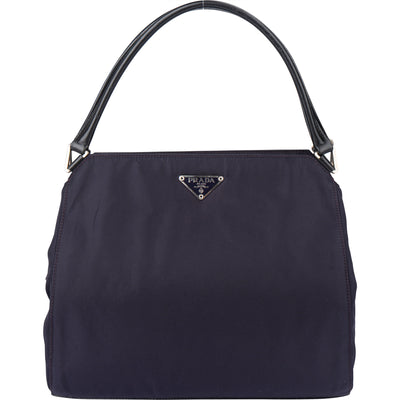 Prada Purple Nylon Triangle Handbag - vintageandkickz