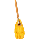 Prada Yellow Nylon Triangle Handbag