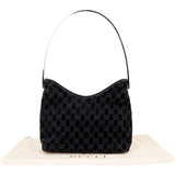 Gucci Blue Satin GG Monogram Shoulder Bag