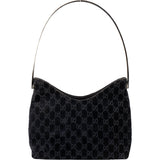 Gucci Blue Satin GG Monogram Shoulder Bag