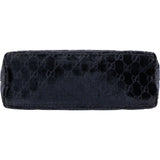 Gucci Blue Satin GG Monogram Shoulder Bag