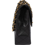 Chanel Quilted Lambskin 24K Gold Single Flap Shoulder Bag