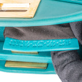 Fendi Turquoise Leather Peekaboo Handbag