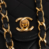 Chanel Quilted Lambskin 24K Gold Single Flap Shoulder Bag