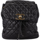 Chanel Quilted Lambskin 24K Gold Backpack