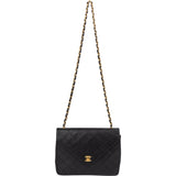 Chanel Quilted Lambskin 24K Gold Single Flap Shoulder Bag