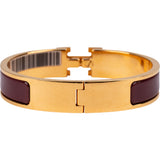 Hermès Rouge Baroque Gold Tone Clic H Bracelet