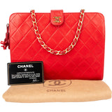 Chanel Quilted Lambskin 24K Gold Clip Shoulder Bag