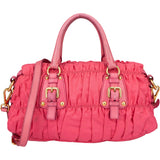 Prada Pink Nylon City Handbag