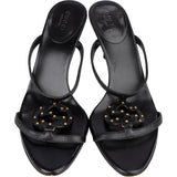 Gucci Black Leather GG Sandals (36)