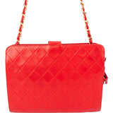 Chanel Quilted Lambskin 24K Gold Clip Shoulder Bag