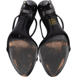 Gucci Black Leather GG Sandals (36)