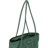 Prada Green Nylon Triangle Shoulder Bag