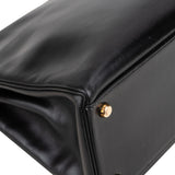 Hermès Noir Boxcalf Kelly 32 Handbag