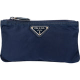 Prada Bleu Nylon Triangle Pouch