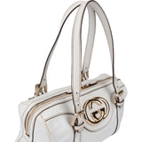 Gucci White Leather GG Handbag