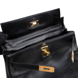 Hermès Noir Boxcalf Kelly 32 Handbag