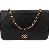 Chanel Quilted Lambskin 24K Gold Single Flap Shoulder Bag