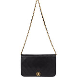 Chanel Quilted Lambskin 24K Gold Single Flap Shoulder Bag