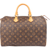Louis Vuitton Canvas Monogram Speedy 35 Handbag