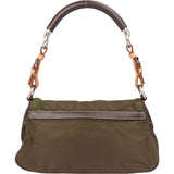 Prada Green Nylon Daino Shoulder Bag