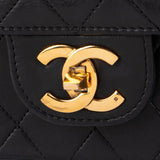 Chanel Quilted Lambskin 24K Gold Double Flap Shoulder Bag