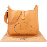 Hermès Natural Ardennes Leather Evelyne GM Crossbody Bag