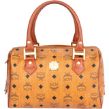 MCM Visetos Monogram Boston Handbag