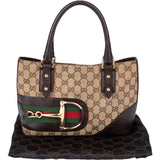 Gucci GG Monogram Horsebit Sherry Handbag