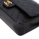 Chanel Quilted Lambskin 24K Gold Double Flap Shoulder Bag