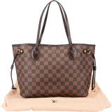 Louis Vuitton Damier Ebene Monogram Neverfull PM Handbag