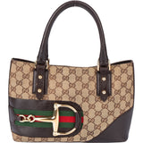 Gucci GG Monogram Horsebit Sherry Handbag