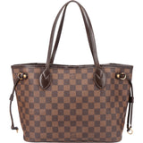 Louis Vuitton Damier Ebene Monogram Neverfull PM Handbag