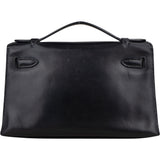 Hermès Noir Swift Leather Kelly Pochette Handbag