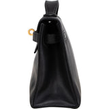 Hermès Noir Swift Leather Kelly Pochette Handbag