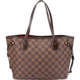 Louis Vuitton Damier Ebene Monogram Neverfull PM Handbag