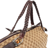 Gucci GG Monogram Heavy Bamboo Handbag