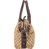 Gucci GG Monogram Heavy Bamboo Handbag