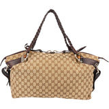 Gucci GG Monogram Heavy Bamboo Handbag