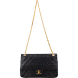 Chanel Quilted Lambskin 24K Gold Double Flap Shoulder Bag