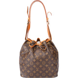 Louis Vuitton Canvas Monogram Sac Noe Petit Shoulder Bag