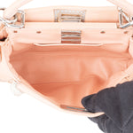 Fendi Pink Leather Flower Peekaboo Handbag - vintageandkickz